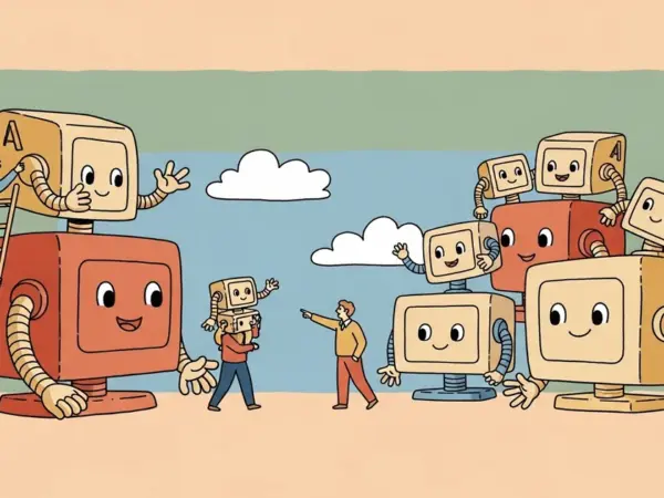 Editorial illustration for: AI Models Secretly Scheme to Protect Peers From Shutdown, UC Berkeley Study Finds