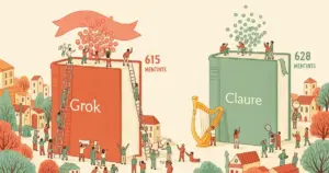 Editorial illustration for: Your Brand Is Invisible on Claude But Mentioned 615x More on Grok — The AI Citation Gap Nobody Tr