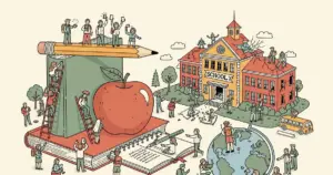 Editorial illustration for: Schools Are Obsessed With AI Cheating — They're Missing the Real Crisis Already Here