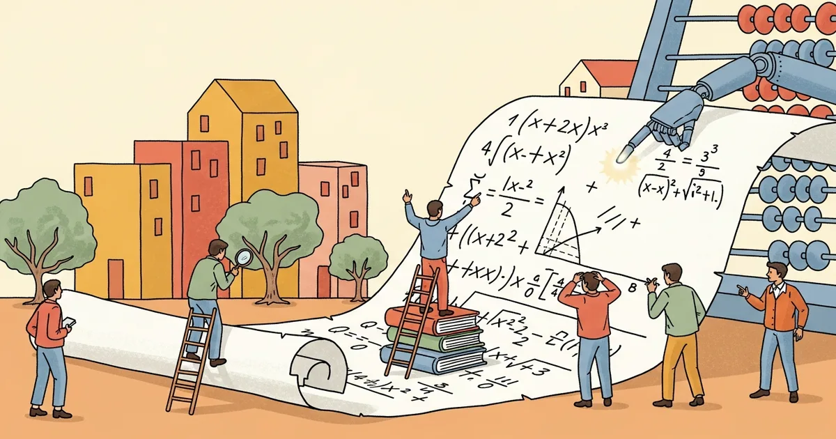 Editorial illustration for: AI Just Solved a Math Problem That Stumped Humans for Decades — And Nobody Can Fully Explain How