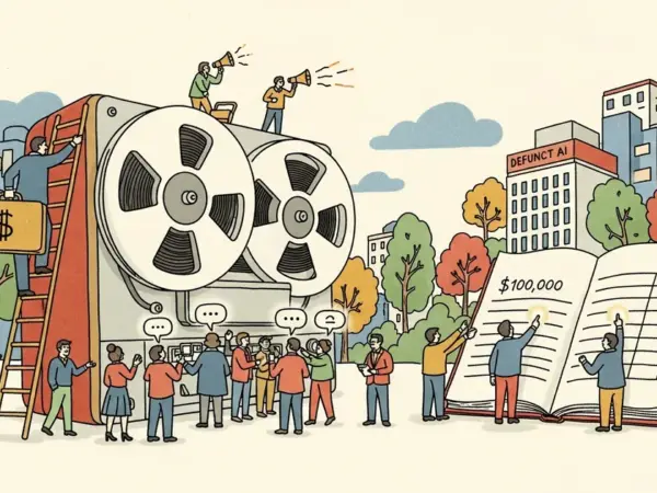 Editorial illustration for: Defunct AI Startups Are Selling Employees' Private Conversations for $100,000 — And It's Complete