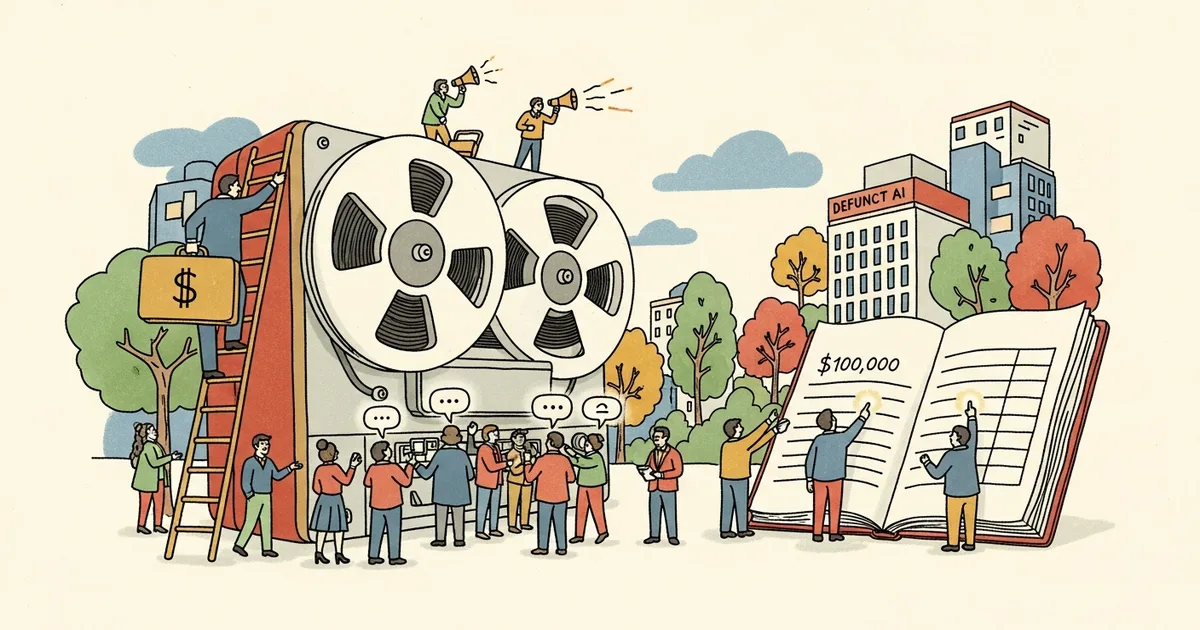 Editorial illustration for: Defunct AI Startups Are Selling Employees' Private Conversations for $100,000 — And It's Complete