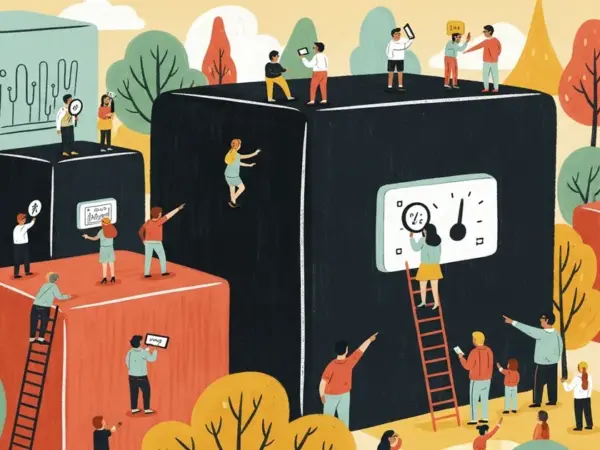 Editorial illustration for: AI's Transparency Collapse: 90% of Notable Models Are Now Black Boxes