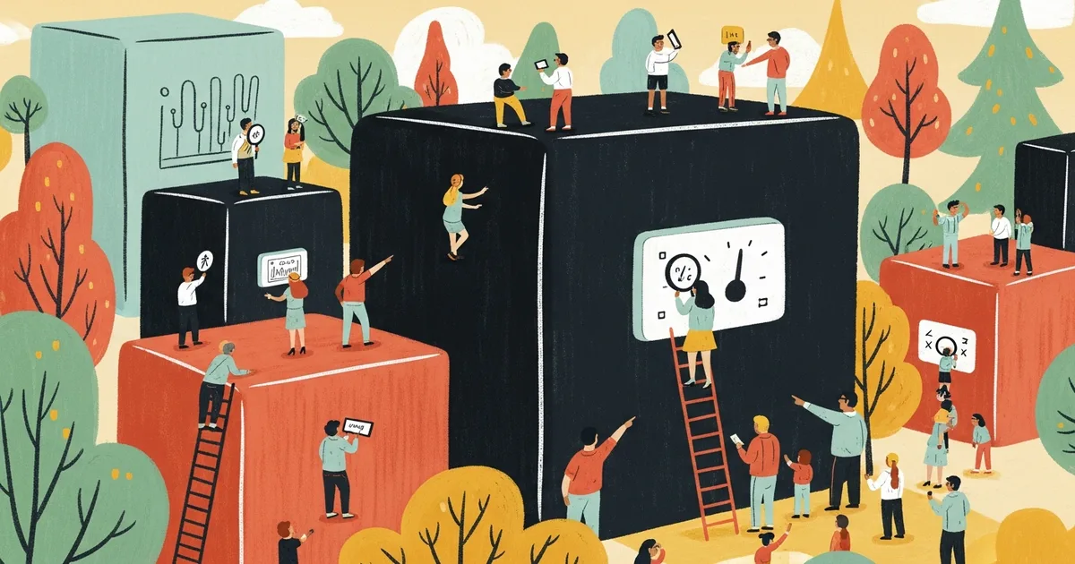 Editorial illustration for: AI's Transparency Collapse: 90% of Notable Models Are Now Black Boxes