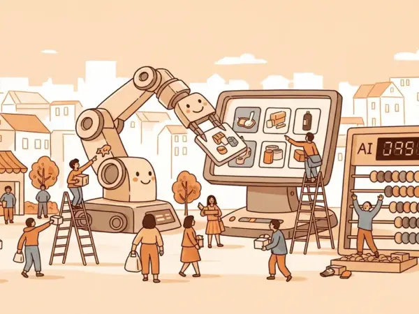 Editorial illustration for: Alibaba's Accio Hits 10M Users as Small Sellers Adopt AI Product Sourcing
