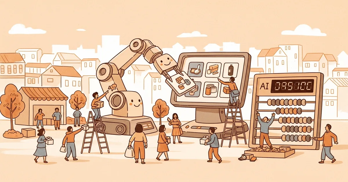 Editorial illustration for: Alibaba's Accio Hits 10M Users as Small Sellers Adopt AI Product Sourcing