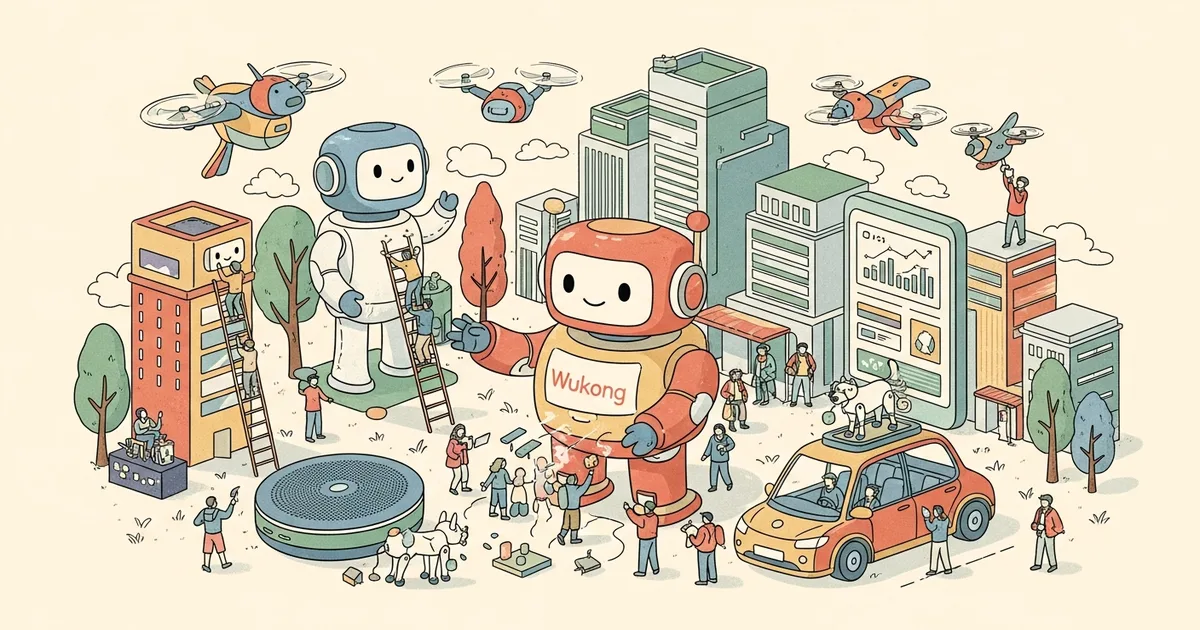 Editorial illustration for: China Has 700 AI Products You've Never Heard Of — And Alibaba's Wukong Might Be the Most Dangerou