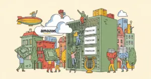 Editorial illustration for: Amazon's $9 Billion Anthropic Bet: Trainium Chips Are the Real Prize