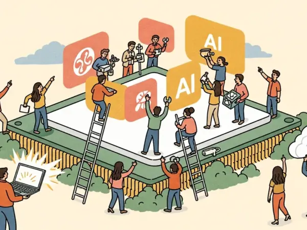 Editorial illustration for: AMD's New Laptop Chips Run AI Locally Without the Cloud — Here's What That Actually Means