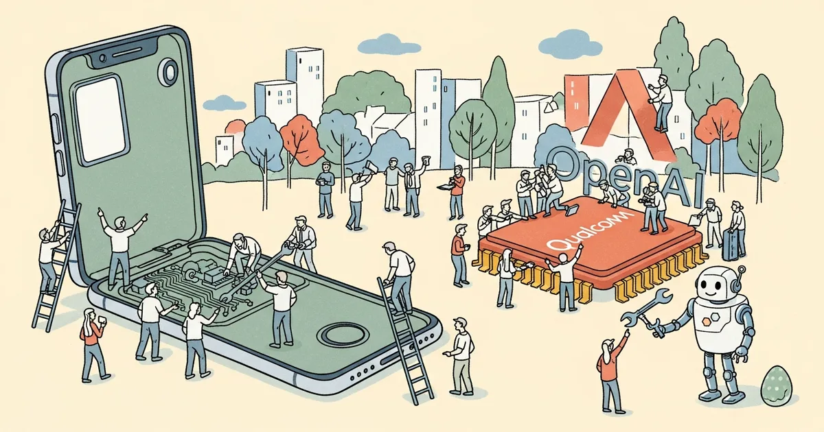 Editorial illustration for: Analyst Says Qualcomm May Be Working With OpenAI on AI Phone