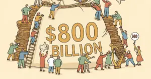 Editorial illustration for: VCs Just Offered Anthropic $800 Billion — Anthropic Said No