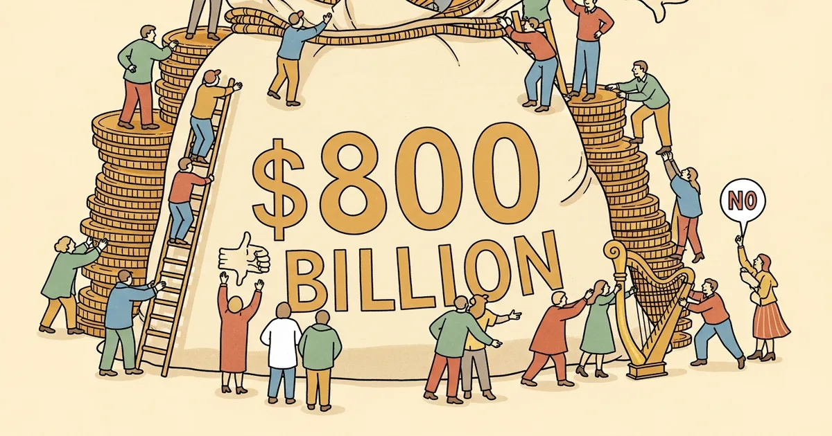 Editorial illustration for: VCs Just Offered Anthropic $800 Billion — Anthropic Said No