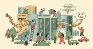 Editorial illustration for: Anthropic and Amazon Commit $100B+ to AWS for Up to 5 GW of AI Compute