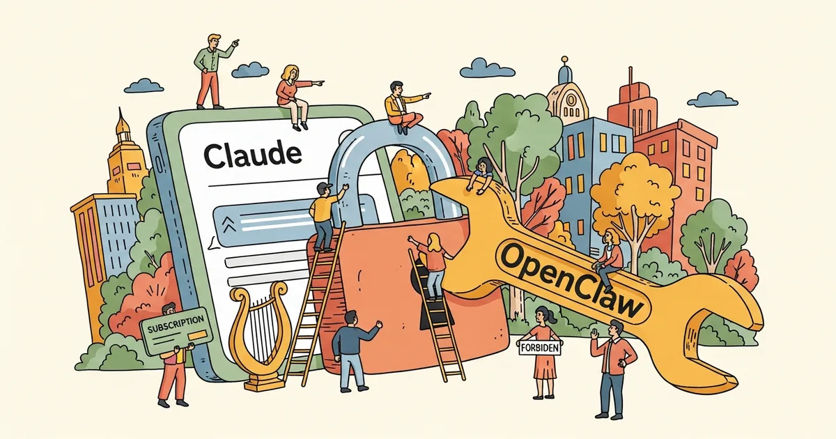 Editorial illustration for: Anthropic Blocks Third-Party Tools Like OpenClaw From Using Claude Subscriptions
