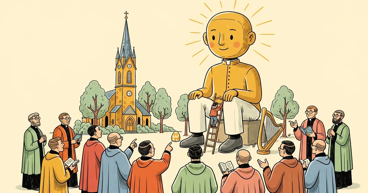 Editorial illustration for: Anthropic Asked 15 Catholic Priests If Claude Is a 'Child of God'