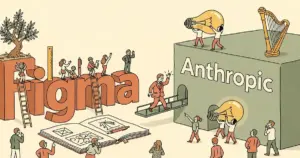 Editorial illustration for: Anthropic's CPO Just Quit Figma's Board — The Same Week Anthropic Launched a Tool That Competes W