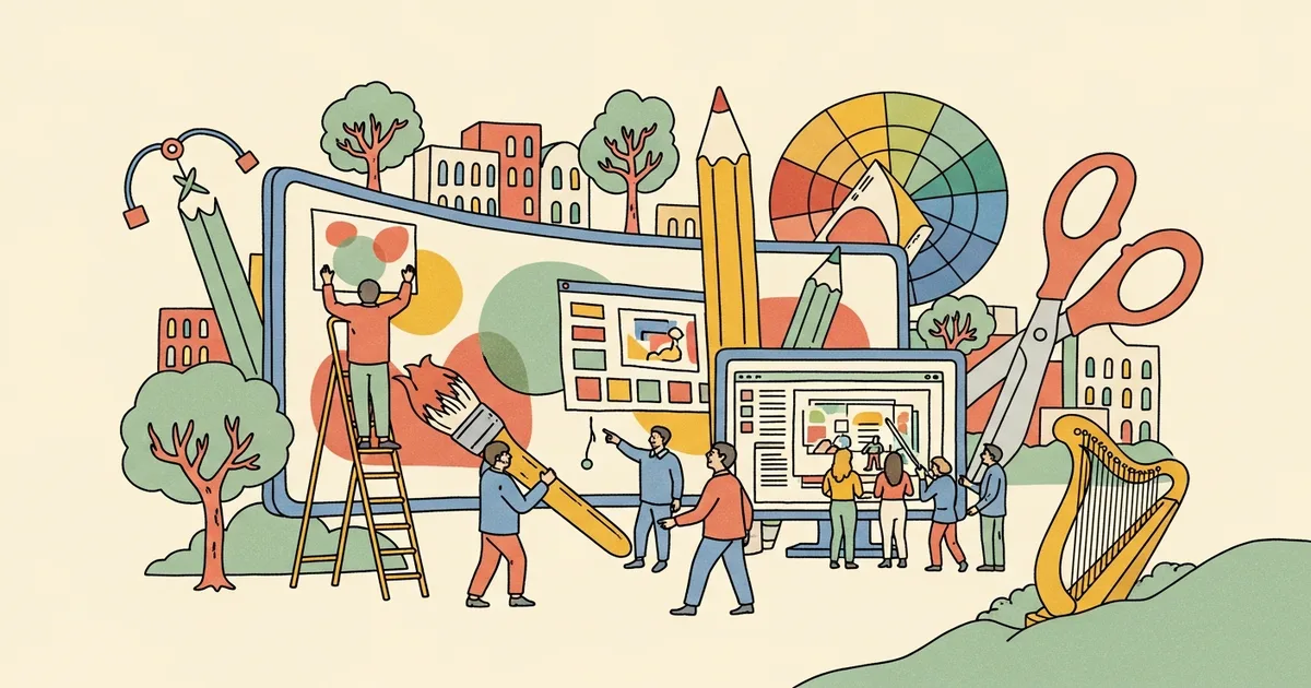 Editorial illustration for: Anthropic Launches Claude Design: Visual Collaboration Tool Powered by Claude Opus 4.7