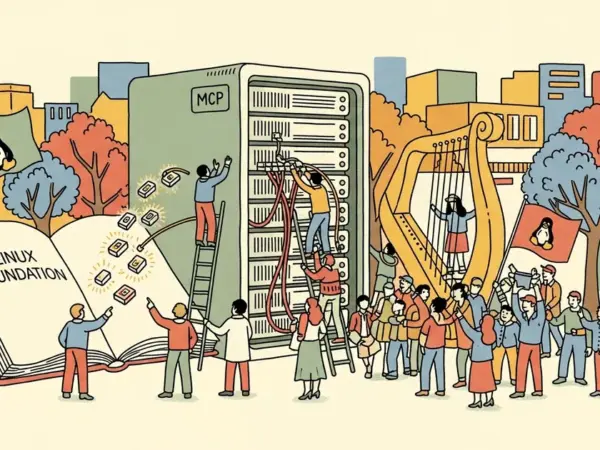 Editorial illustration for: Anthropic Just Gave Away Its Most Valuable Protocol — Why Donating MCP to Linux Foundation Is Gen
