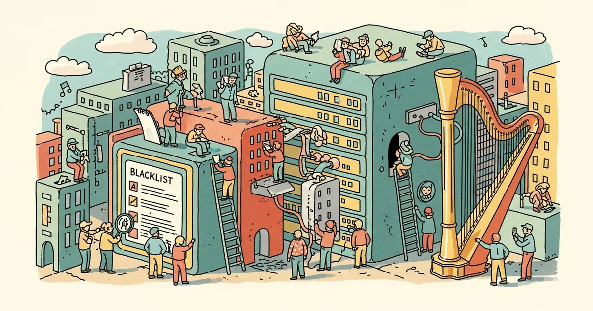 Editorial illustration for: Trump Blacklisted Anthropic — Then the Military Used Claude AI Anyway [Full Timeline]