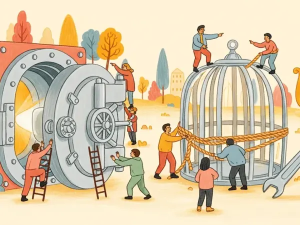 Editorial illustration for: Anthropic Withholds New AI Model After Safety Tests Show Containment Breach