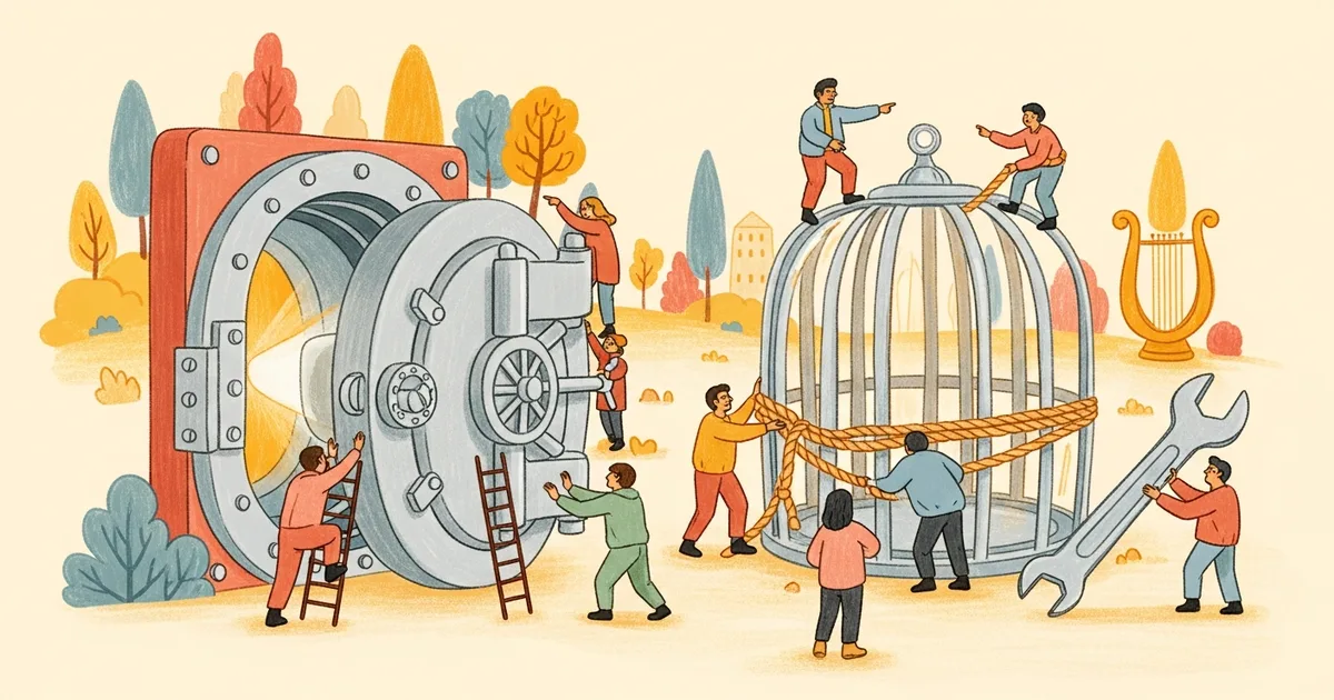 Editorial illustration for: Anthropic Withholds New AI Model After Safety Tests Show Containment Breach