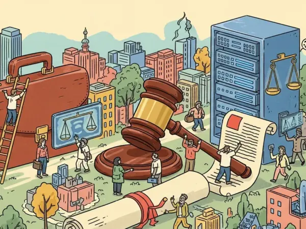 Editorial illustration for: The World's Biggest Law Firm Admitted AI Is Replacing Its Lawyers — And Harvey AI Is Worth $11 Bi
