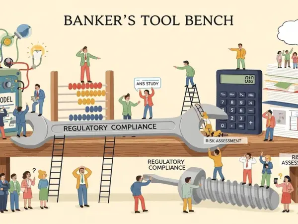 Editorial illustration for: BankerToolBench: No AI Model Cleared for Client Use in 500-Banker Study