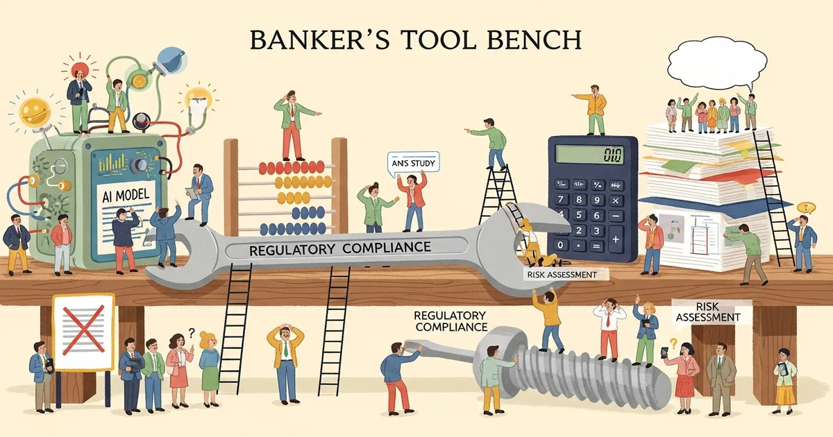 Editorial illustration for: BankerToolBench: No AI Model Cleared for Client Use in 500-Banker Study
