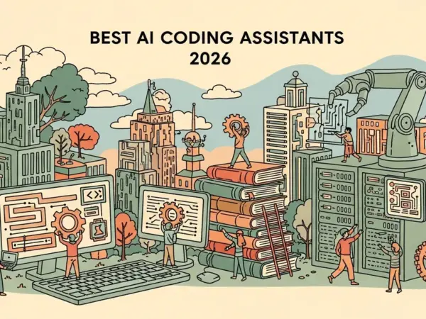 Editorial illustration for: Best AI Coding Assistants 2026