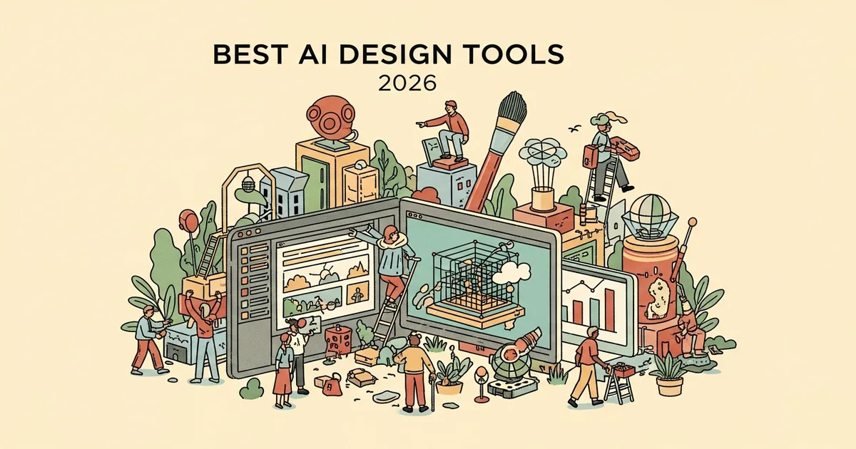 Editorial illustration for: Best AI Design Tools 2026