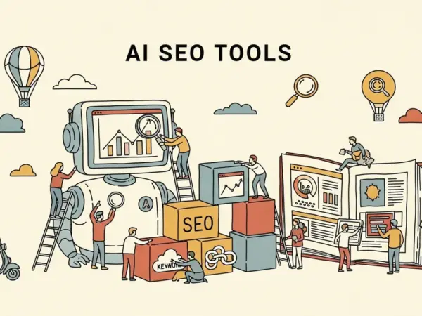 Editorial illustration for: Best AI SEO Tools 2026