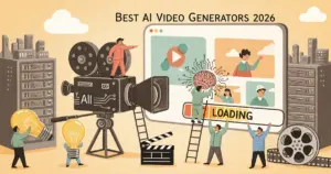 Editorial illustration for: Best AI Video Generators 2026