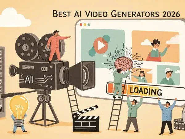 Editorial illustration for: Best AI Video Generators 2026