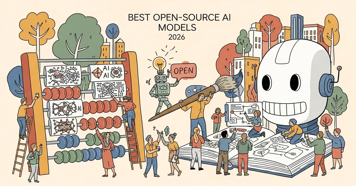 Editorial illustration for: Best Open-Source AI Models 2026