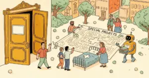 Editorial illustration for: Brad Lightcap Exits OpenAI COO Role for Special Projects as Fidji Simo Takes Medical Leave