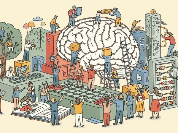 Editorial illustration for: Brin Forms DeepMind Strike Team to Close Gemini's Code Gap With Claude