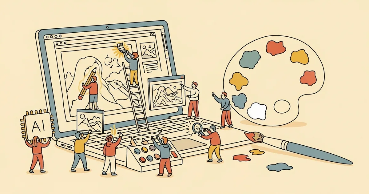 Editorial illustration for: Canva Launches AI 2.0 with Editable Generation and Agentic Editing System