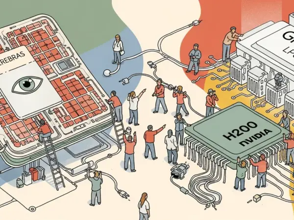 Editorial illustration for: Cerebras vs Nvidia H200 vs Groq LPU 2026: The AI Inference Hardware War