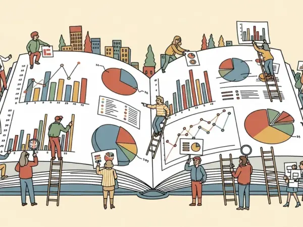 Editorial illustration for: ChartDiff: A Large-Scale Benchmark for Comprehending Pairs of Charts