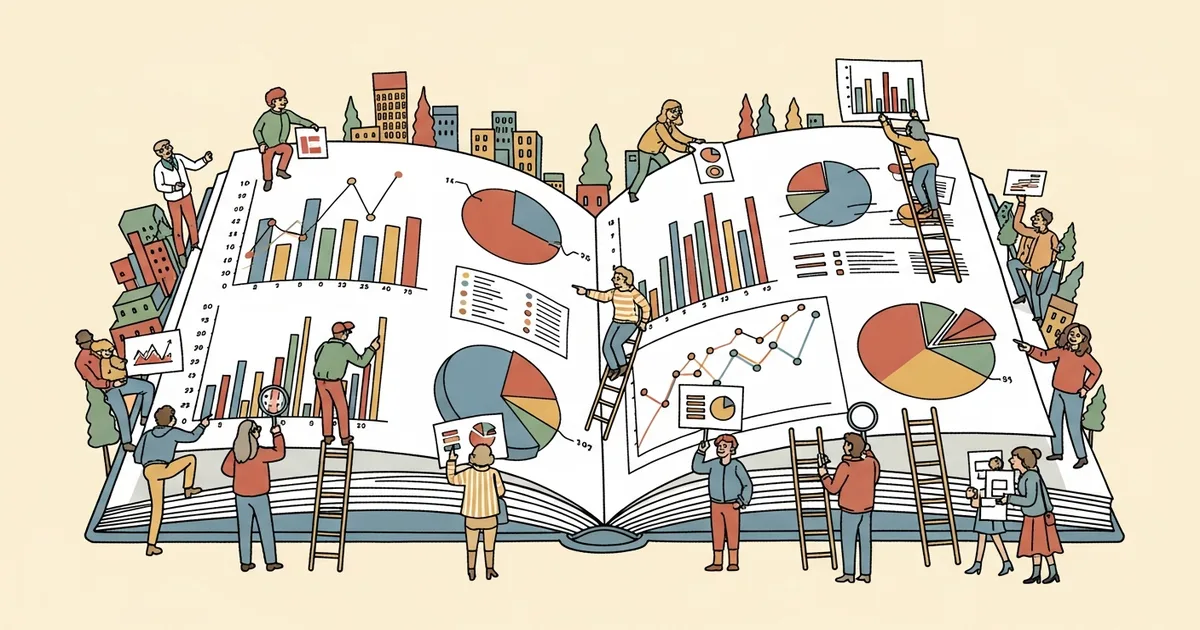 Editorial illustration for: ChartDiff: A Large-Scale Benchmark for Comprehending Pairs of Charts