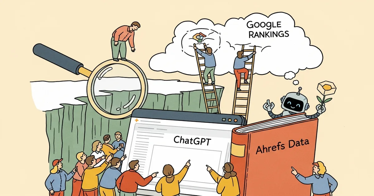 Editorial illustration for: 80% of Pages Cited by ChatGPT Have Zero Google Rankings — SEO and AI Search Are Officially Divorc