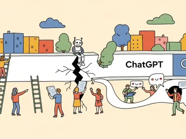 Editorial illustration for: ChatGPT Now Handles 20% of All Search Traffic on Earth — Google’s Monopoly Has a Crack [2026 Data