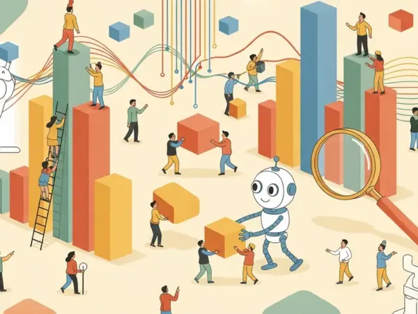 Editorial illustration for: ChatGPT User Base Flips to Female Majority, OpenAI Data Shows