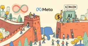 Editorial illustration for: China Blocks Meta's $2 Billion Bid to Acquire AI Startup Manus