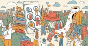 Editorial illustration for: Point Your Phone at Any Outfit and Google Will Find Every Piece — Circle to Search's Fashion Upgr