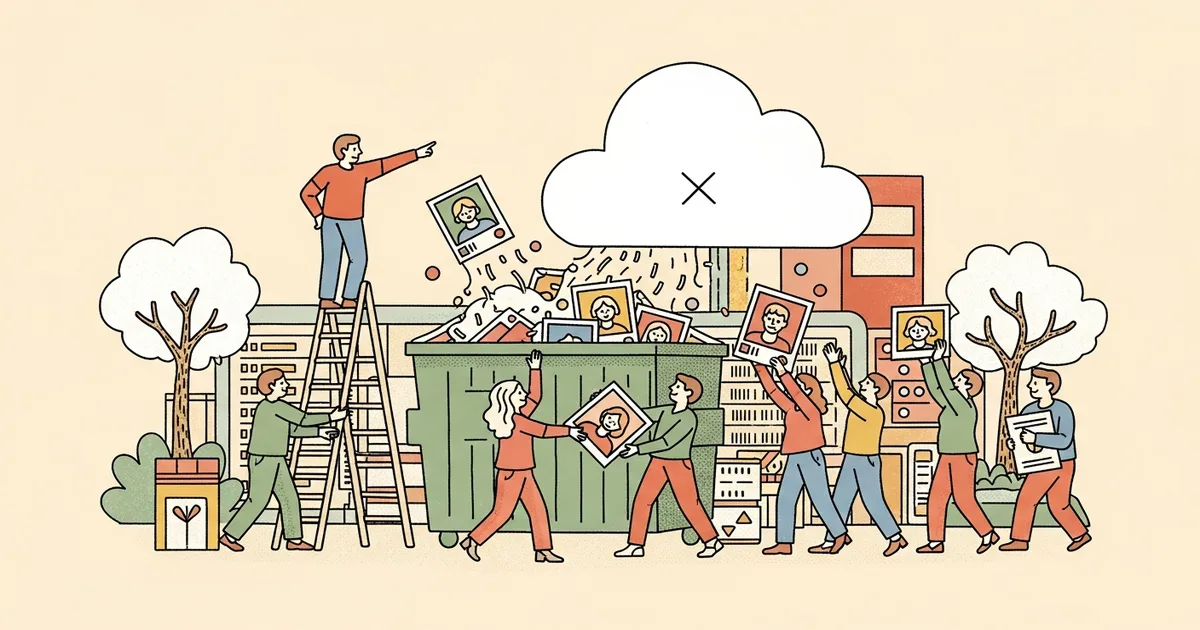 Editorial illustration for: Clarifai Confirms Deletion of 3 Million OkCupid Photos After FTC Settlement