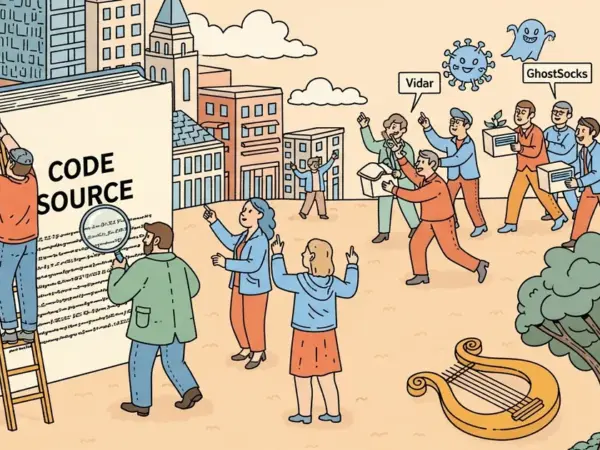 Editorial illustration for: Claude Code Source Leak Exploited by Hackers Distributing Vidar and GhostSocks Malware