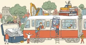 Editorial illustration for: Claude Now Does Your Work While You're on the Train — Dispatch Lets You Assign Tasks From Your Ph