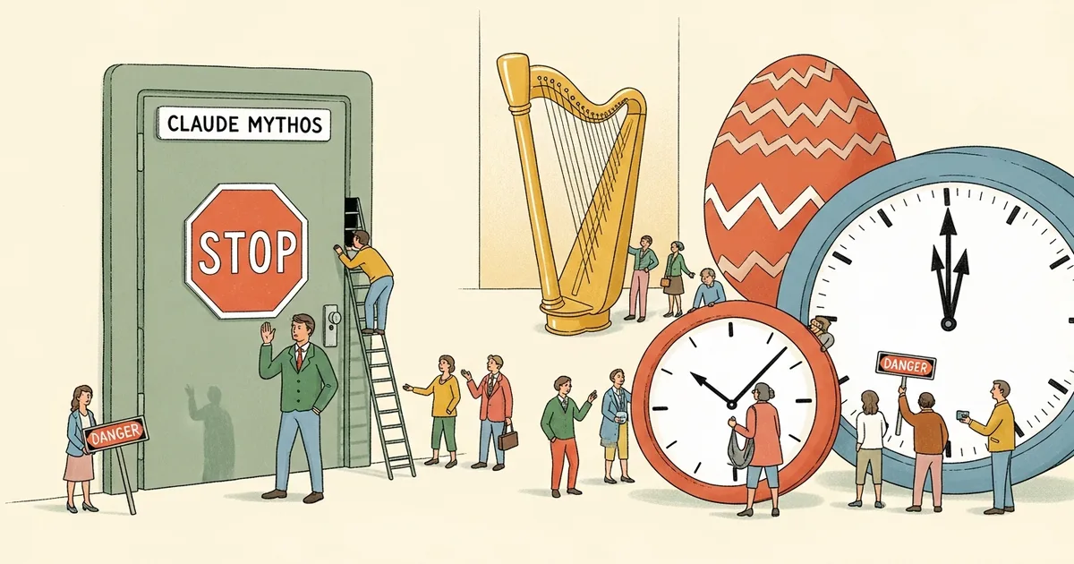 Editorial illustration for: Anthropic Delays Claude Mythos — 'Too Dangerous' for Public Release