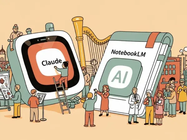 Editorial illustration for: A Son Used Claude and NotebookLM to Catch 3 Cancer Misdiagnoses — His AI Workflow Saved Her Life